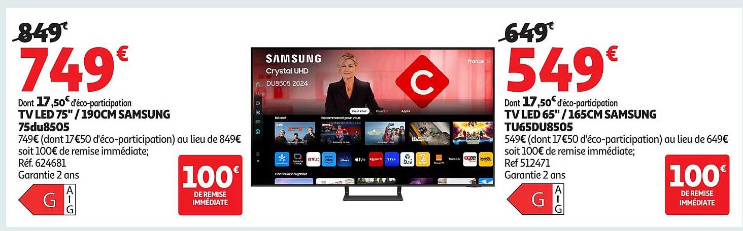 TV LED 75" / 190CM SAMSUNG 75DU8505