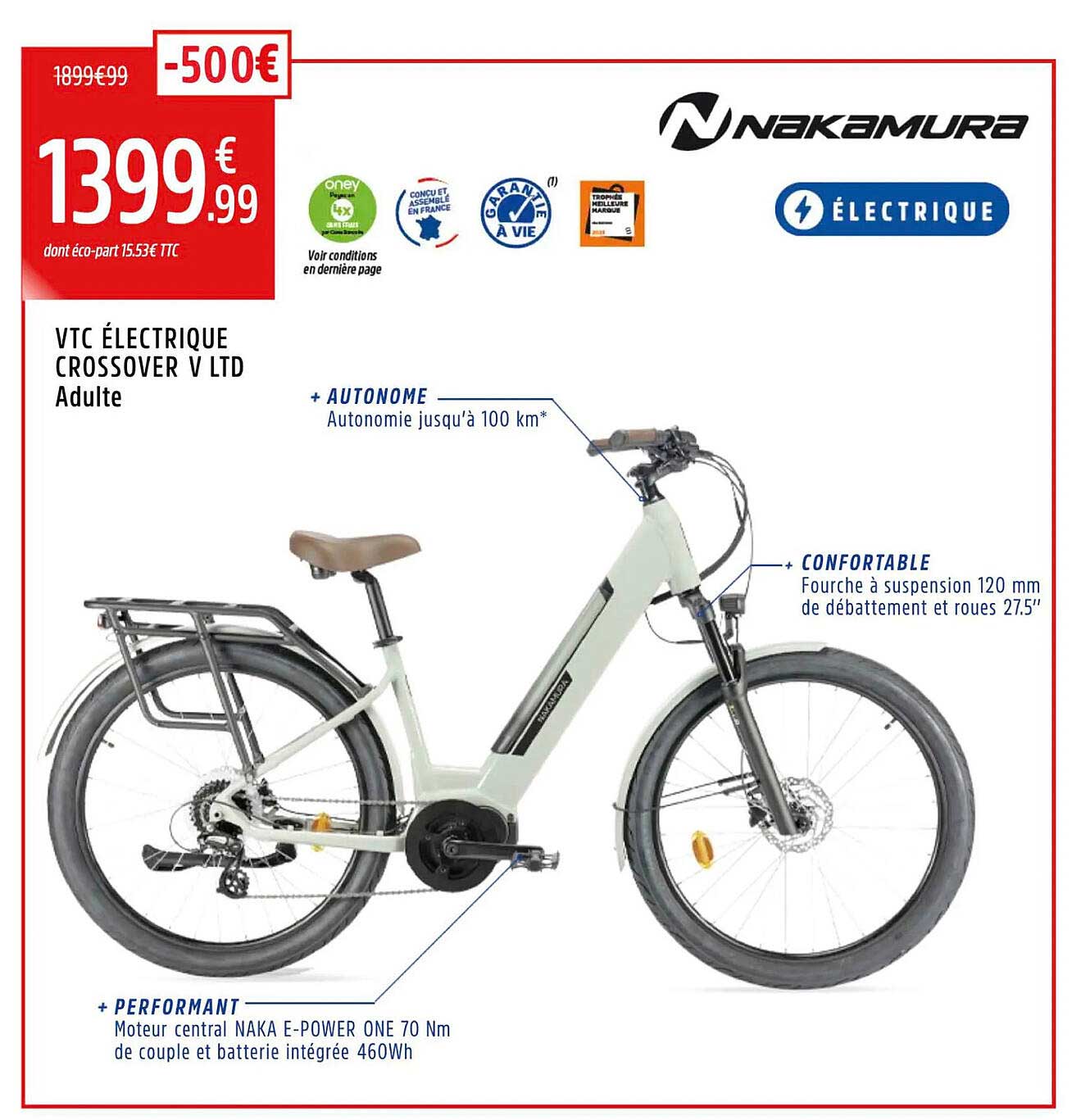 VTC ÉLECTRIQUE CROSSOVER V LTD Adulte