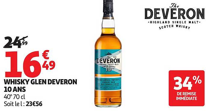 WHISKY GLEN DEVERON 10 ANS