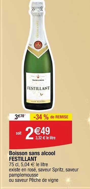 Boisson sans alcool FESTILLANT