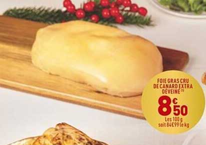 Foie gras cru de canard extra déveiné