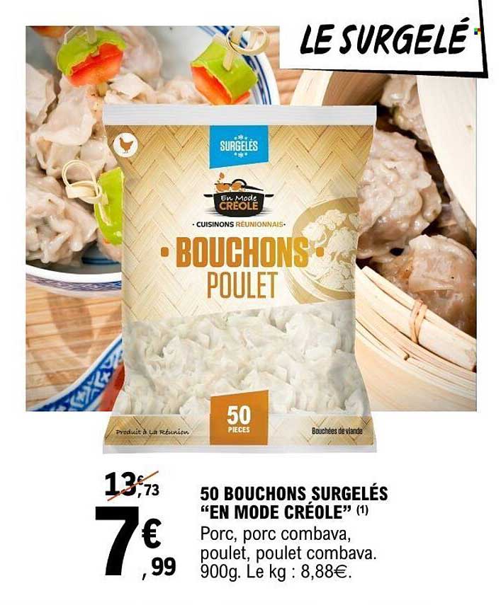 50 BOUCHONS SURGELÉS “EN MODE CRÉOLE”
