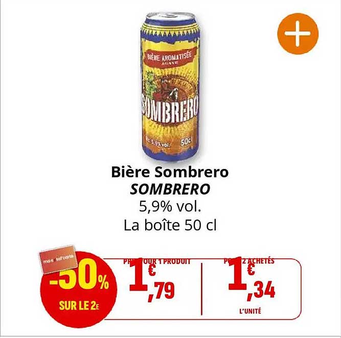 Bière Sombrero SOMBRERO 5,9% vol. La boîte 50 cl