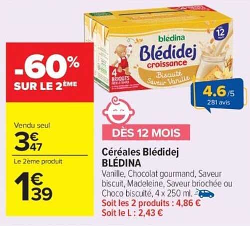 Céréales Blédidej BLÉDINA