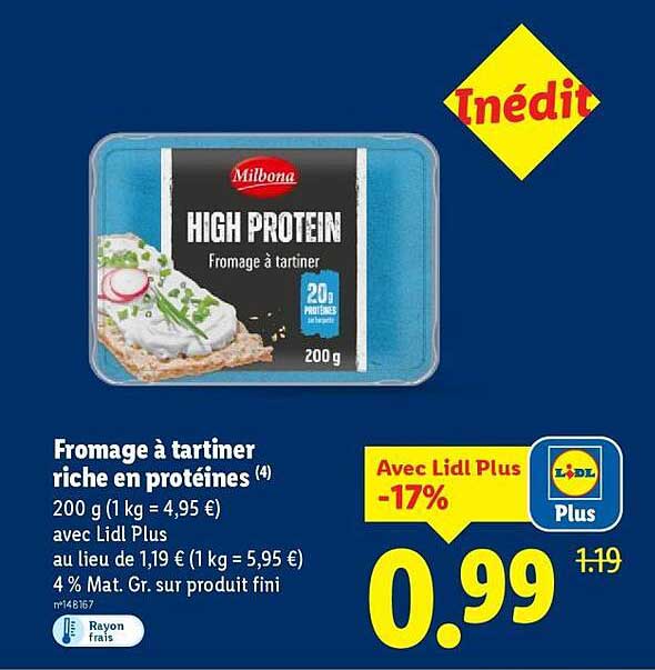 Promo Fromage À Tartiner Riche En Protéines chez Lidl 123Catalogue.fr — free download