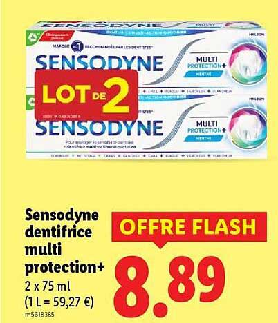 Sensodyne dentifrice multi protection+