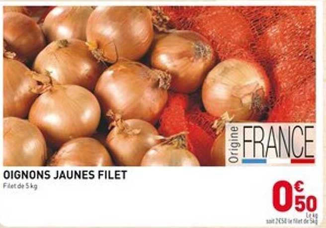 OIGNONS JAUNES FILET
