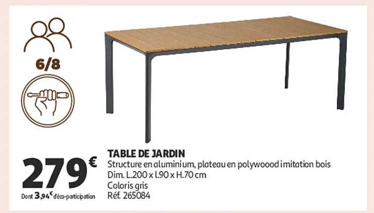 TABLE DE JARDIN