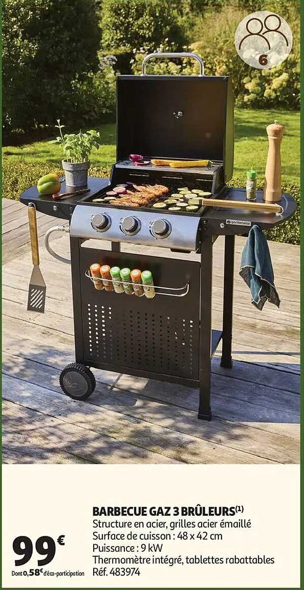 BARBECUE GAZ 3 BRÛLEURS