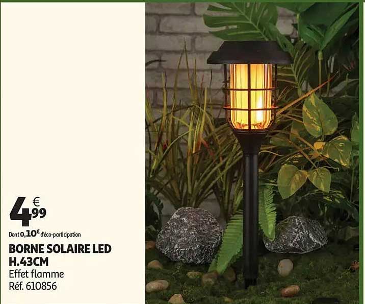 BORNE SOLAIRE LED H.43CM