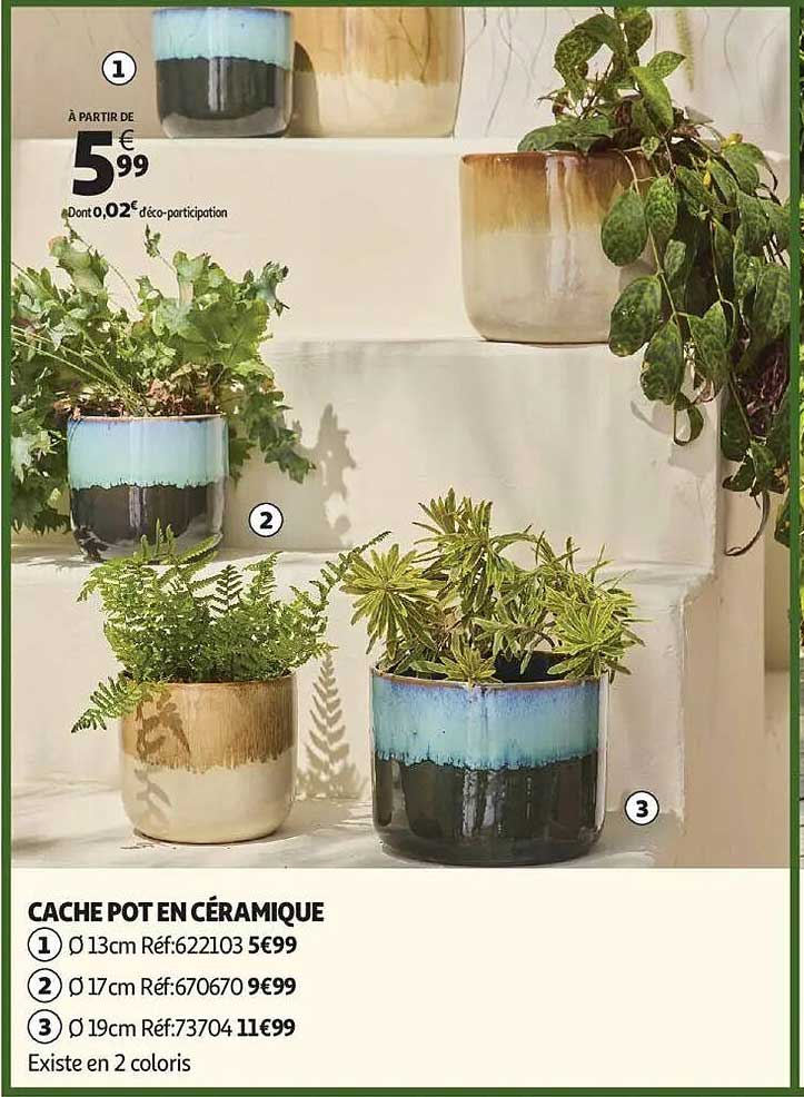 CACHE POT EN CÉRAMIQUE