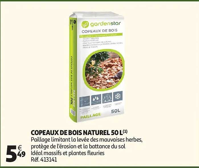 COPEAUX DE BOIS NATUREL 50 L