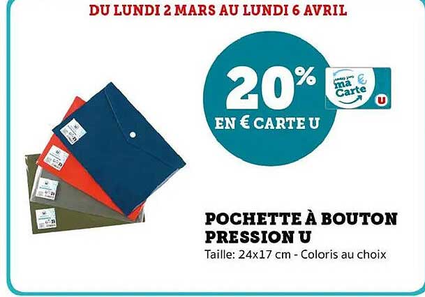 POCHETTE À BOUTON PRESSION U