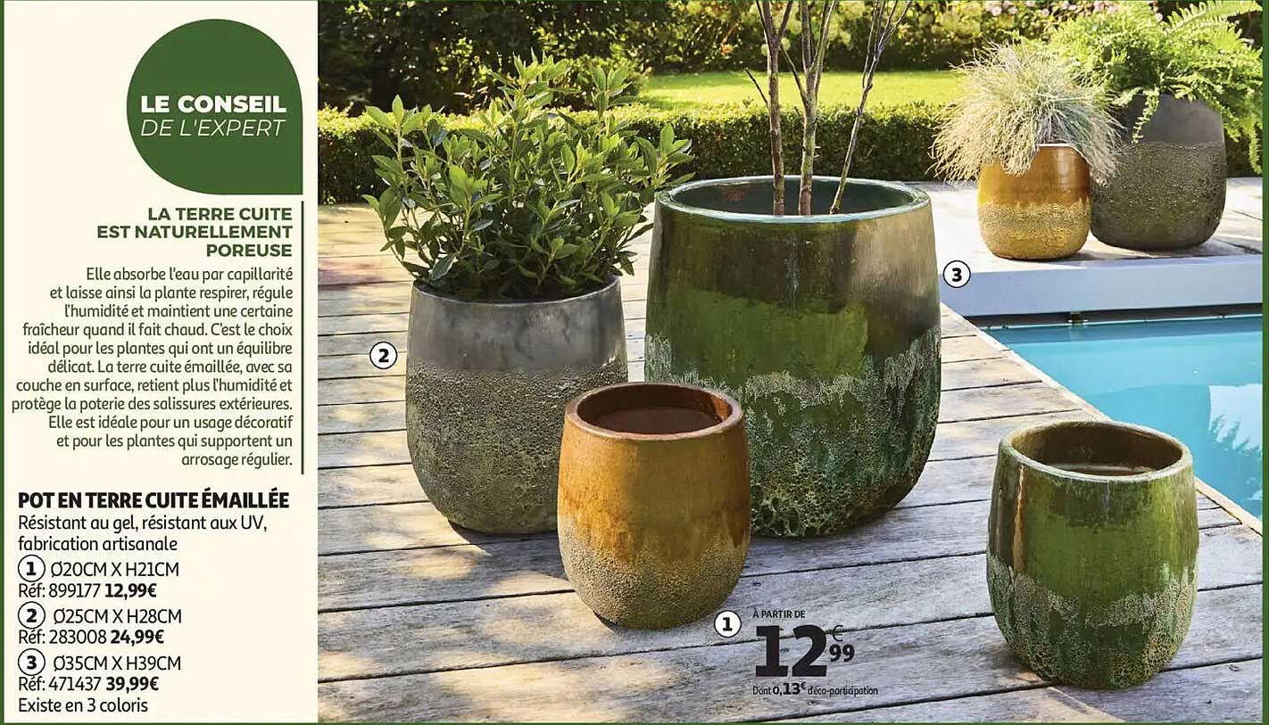 POT EN TERRE CUITE ÉMAILLÉE
