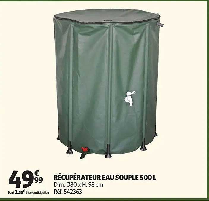 RÉCUPÉRATEUR EAU SOUPLE 500 L