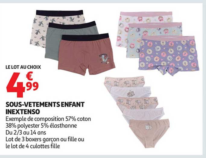SOUS-VETEMENTS ENFANT INEXTENSO