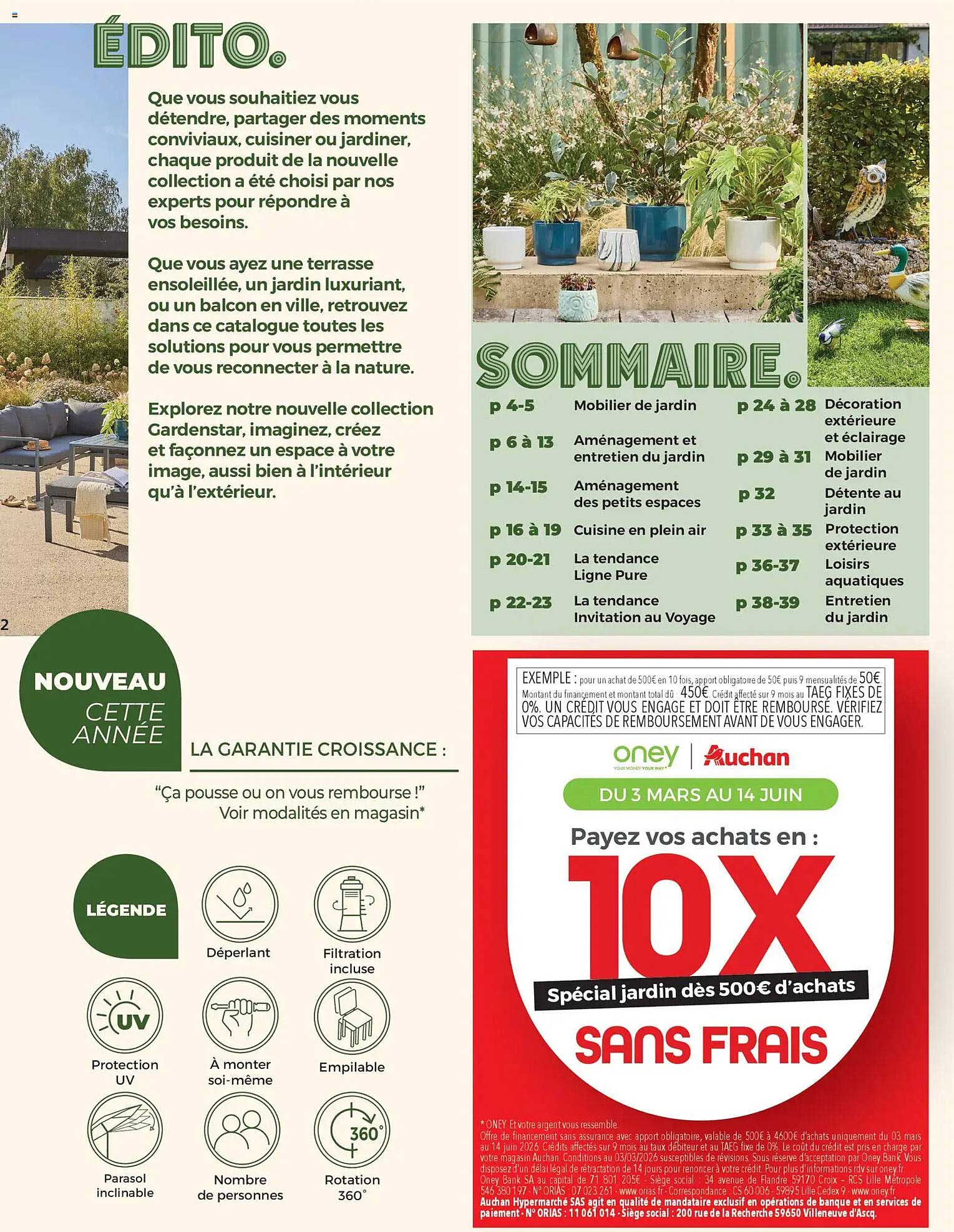 Spécial jardin dès 500€ d’achats SANS FRAIS