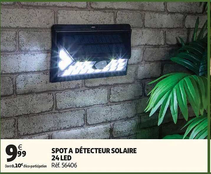 SPOT A DÉTECTEUR SOLAIRE 24 LED