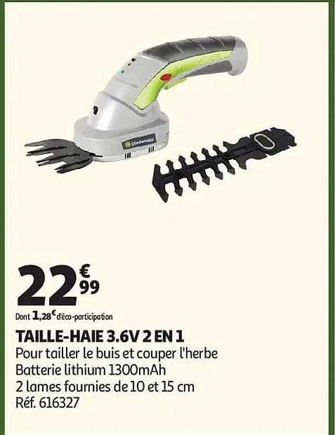 TAILLE-HAIE 3.6V 2 EN 1