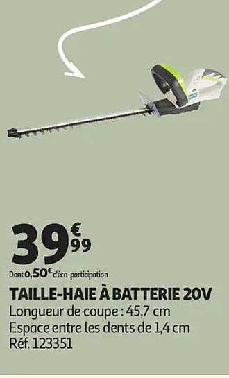 TAILLE-HAIE À BATTERIE 20V