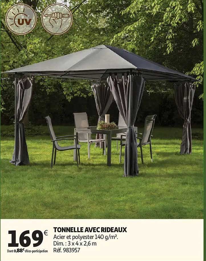 TONNELLE AVEC RIDEAUX