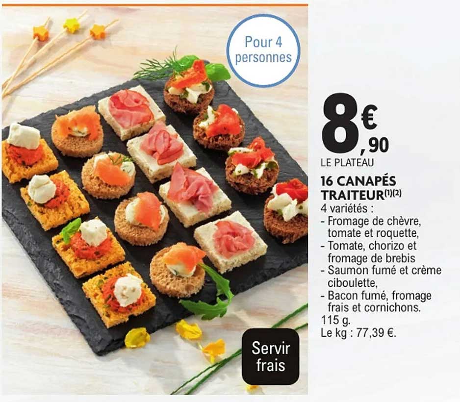 16 CANAPÉS TRAITEUR