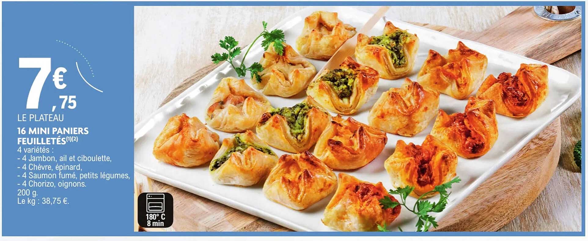 16 MINI PANIERS FEUILLETÉS