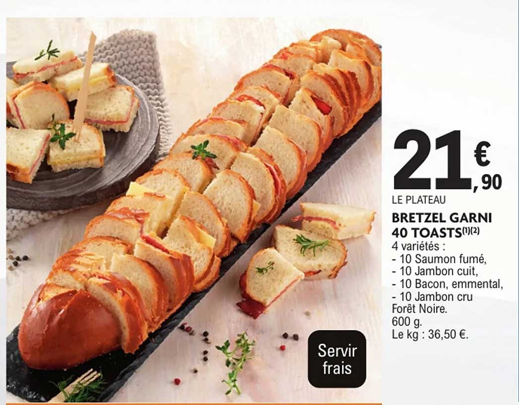 BRETZEL GARNI 40 TOASTS
