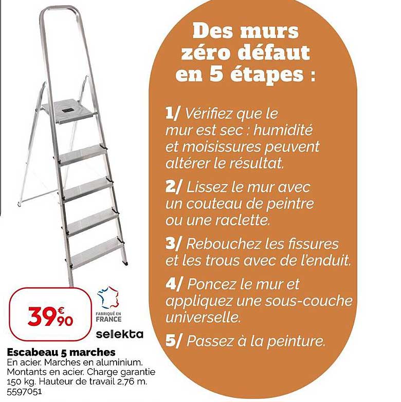 Escabeau 5 marches