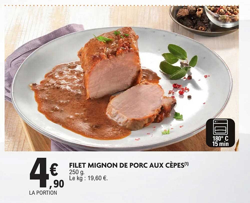 FILET MIGNON DE PORC AUX CÈPES