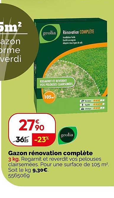 Gazon rénovation complète