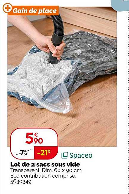 Lot de 2 sacs sous vide