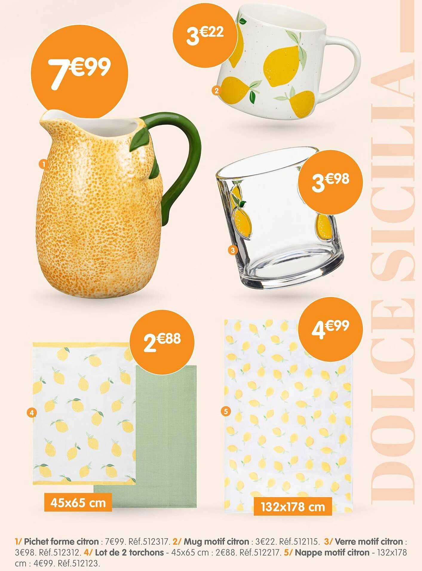 Pichet forme citron