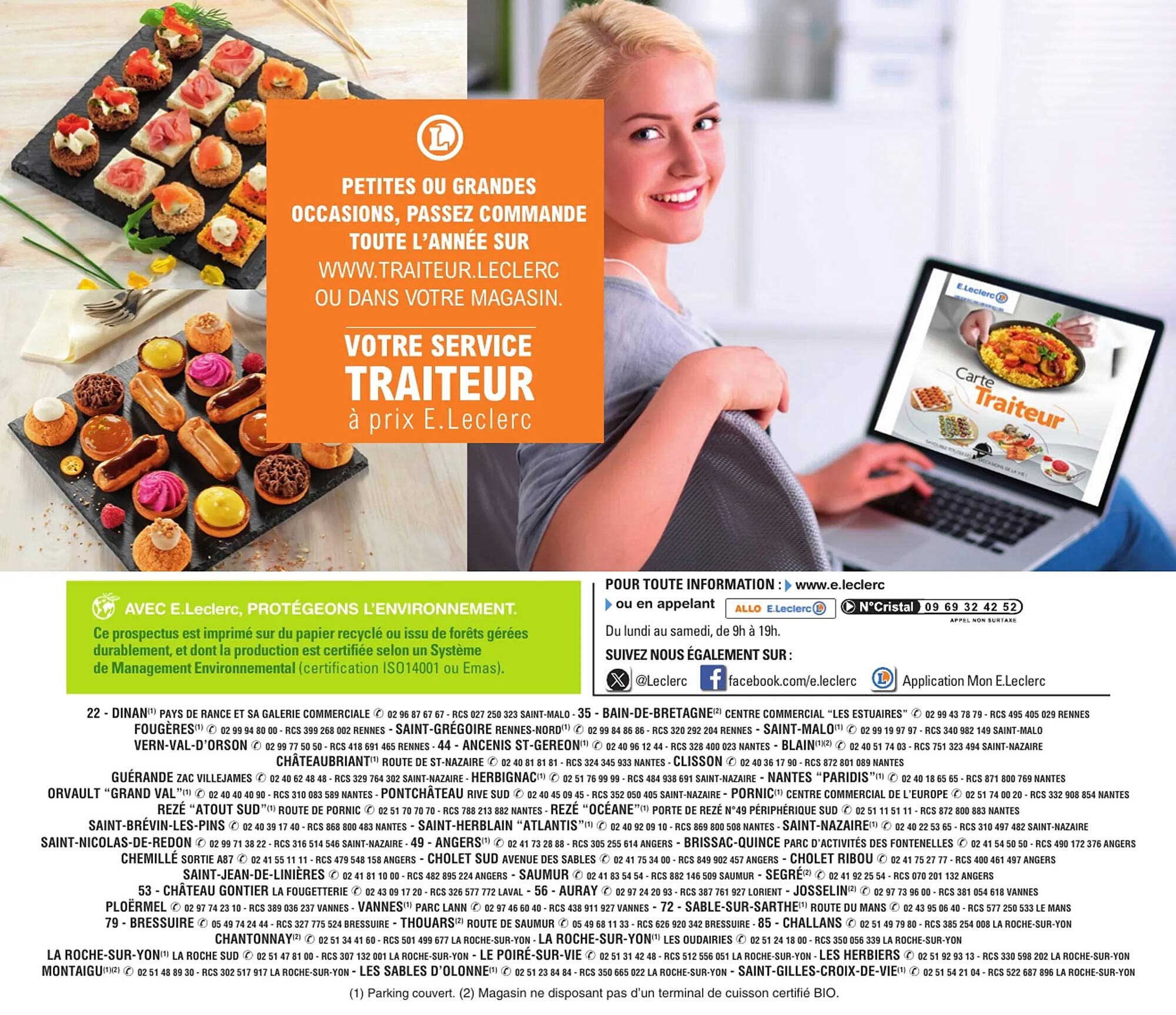 Votre service traiteur à prix E.Leclerc