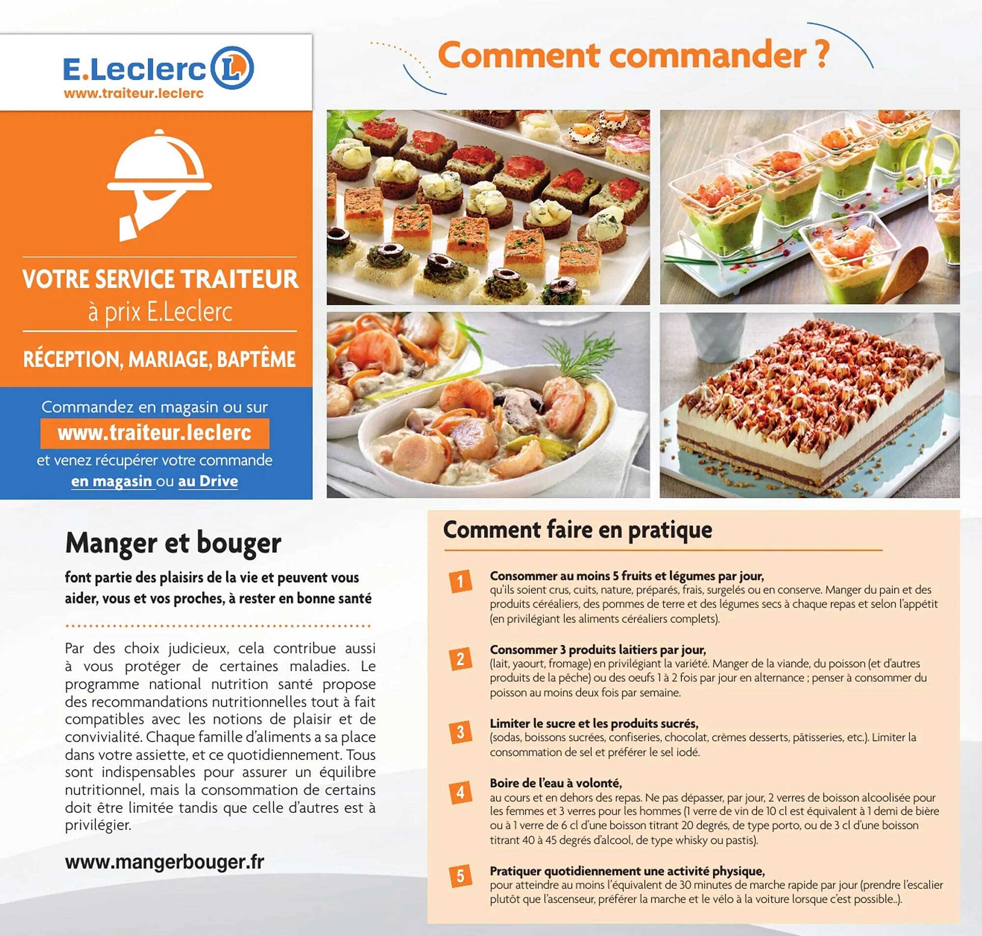 Votre service traiteur à prix E.Leclerc