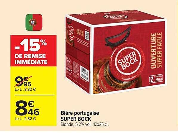 Bière portugaise SUPER BOCK