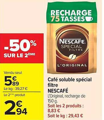 Café soluble spécial filtre NESCAFÉ