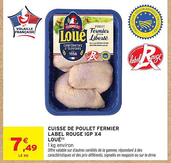 Promo Filet De Poulet Label Rouge Igp chez Intermarché - 123Catalogue.fr