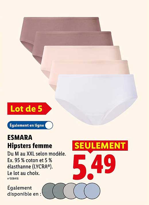 ESMARA Hipsters femme