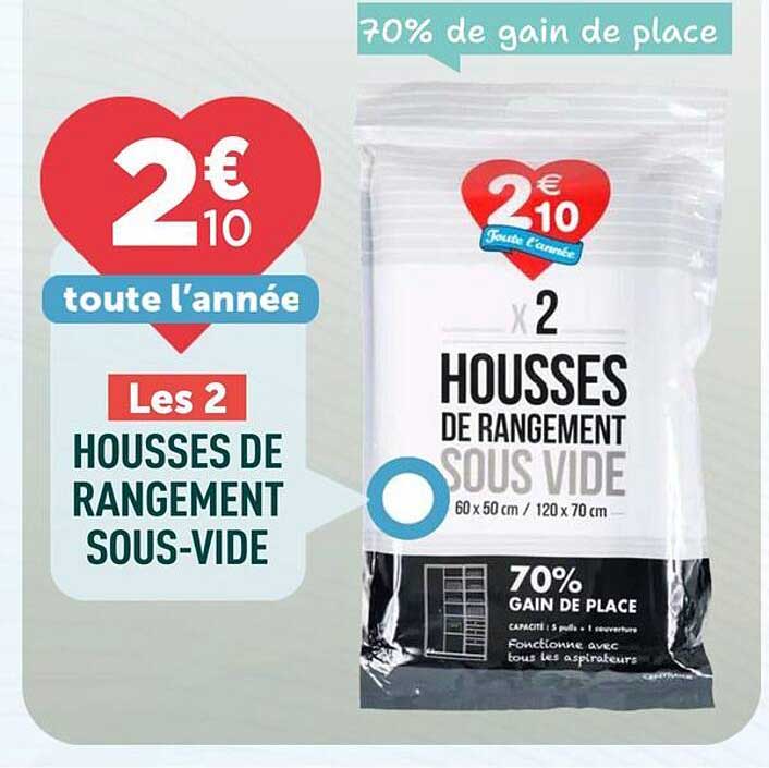 Les 2 HOUSSES DE RANGEMENT SOUS VIDE