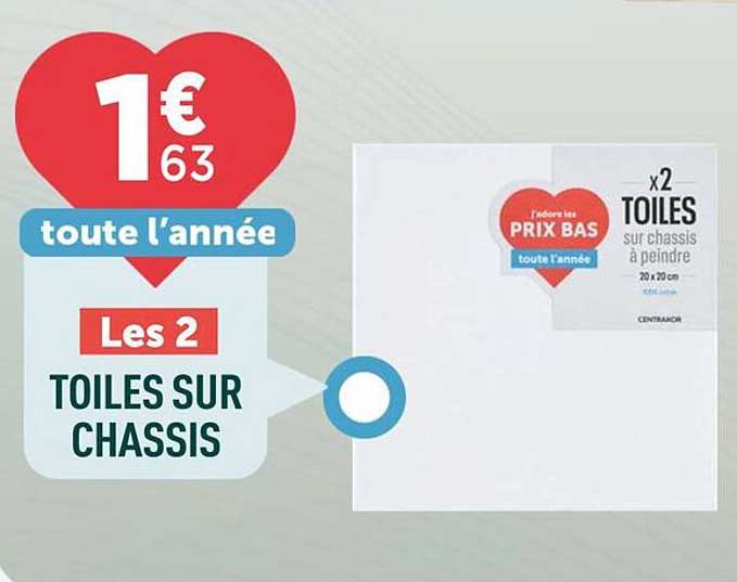 Les 2 TOILES SUR CHASSIS