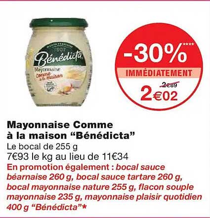 Mayonnaise Comme à la maison “Bénédicta”
