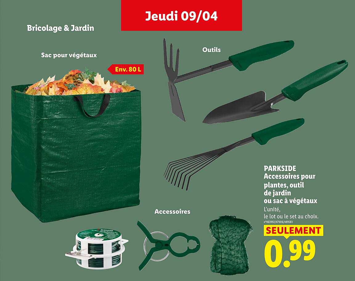 Sacs Jardinage Lidl