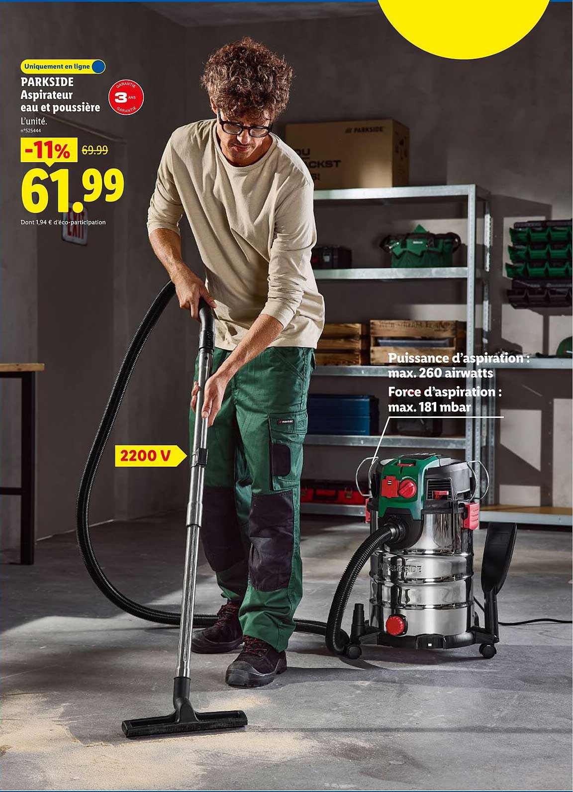 PARKSIDE Aspirateur eau et poussière