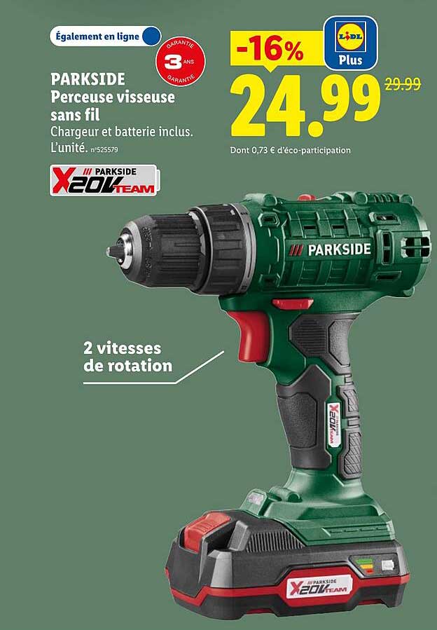 Promo Meuleuse-perceuse De Précision Sans Fil Parkside chez Lidl