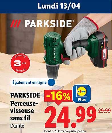 PARKSIDE Perceuse-visseuse sans fil L'unité