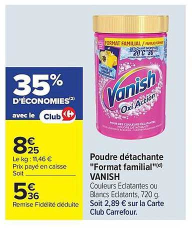 Promo Poudre Détachante 