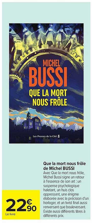 Que la mort nous frôle de Michel BUSSI