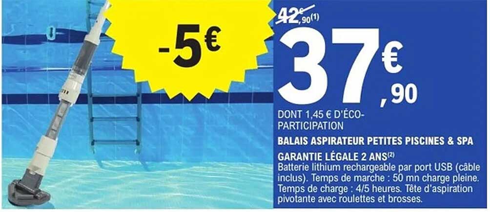 BALAI ASPIRATEUR PETITES PISCINES & SPA