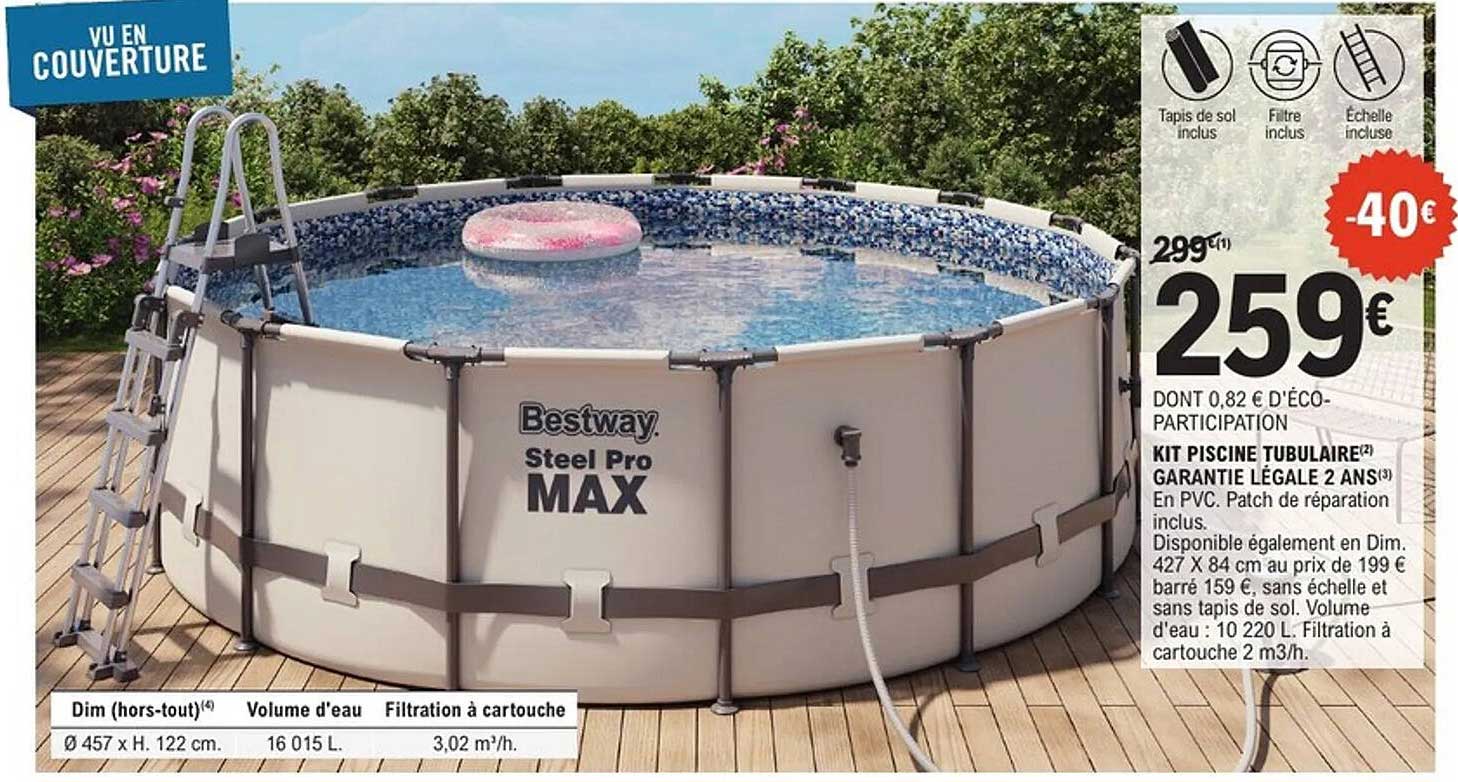KIT PISCINE TUBULAIRE GARANTIE LÉGALE 2 ANS